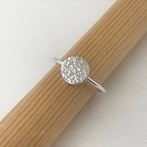 Circle Ring, Hammered Silver ring, Sterling Silver Ring, Handmade Silver Ring, Sterling Silver Circle Ring