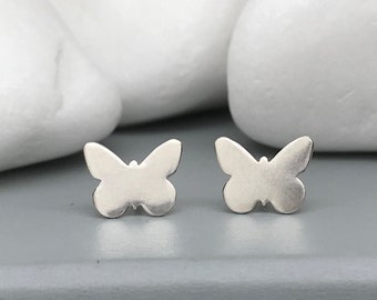 Butterfly Stud Earrings - Stud Earring - Sterling Silver Studs - Geometric Earring - Handmade Earring - Stud Earrring