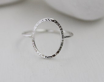 Oval Ring, 925 Sterling Silver,  Open Oval Ring, Minimalist, Geometric Ring, Everyday Ring