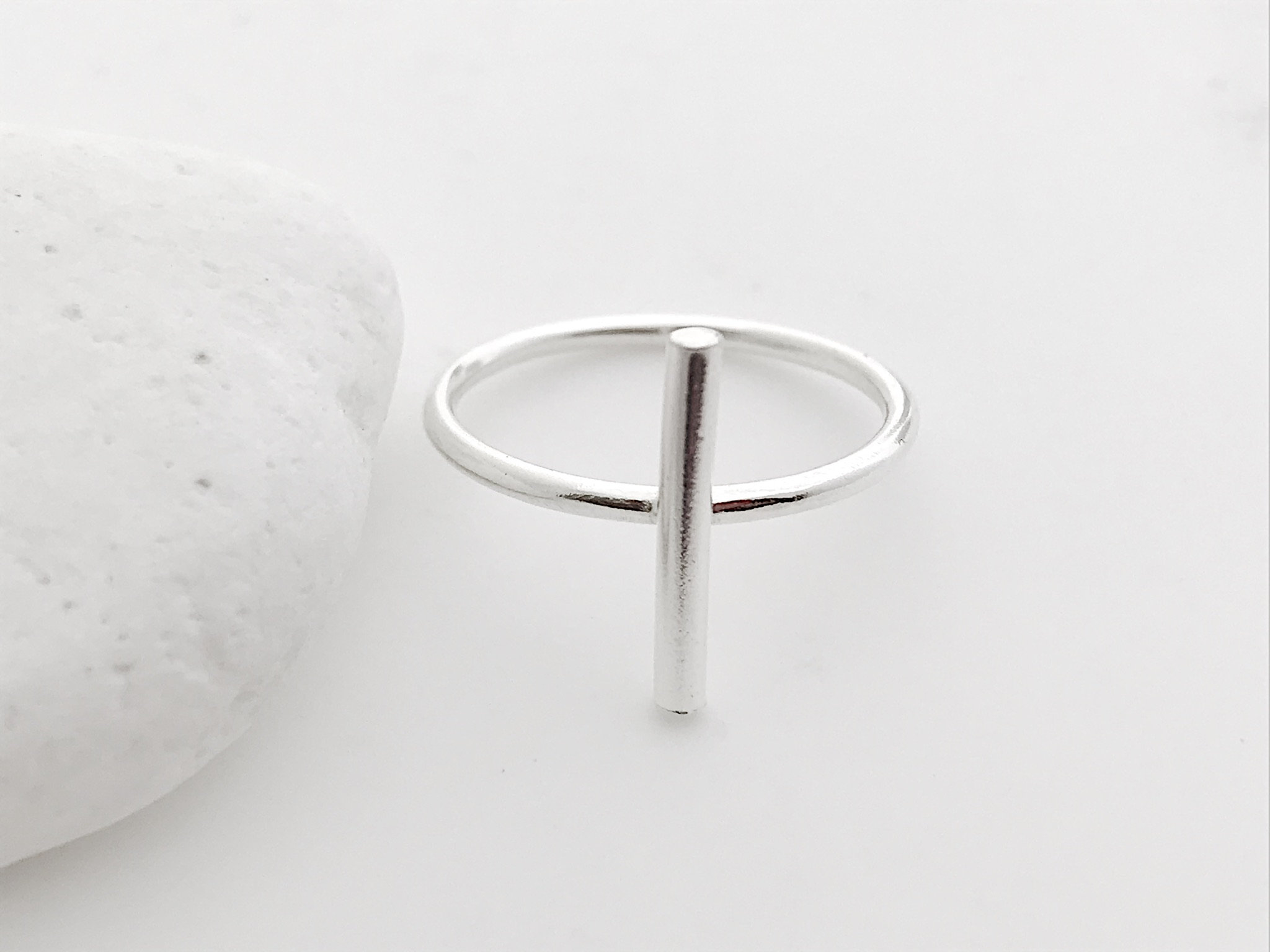 Bar Ring Band Ring Stacking Ring Thumb Ring Minimal - Etsy UK