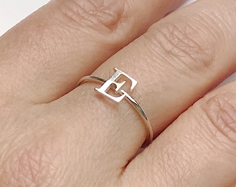 Initial Ring - Personalised Ring - Letter Ring - Stackable Ring - Custom Ring - Handmade Ring