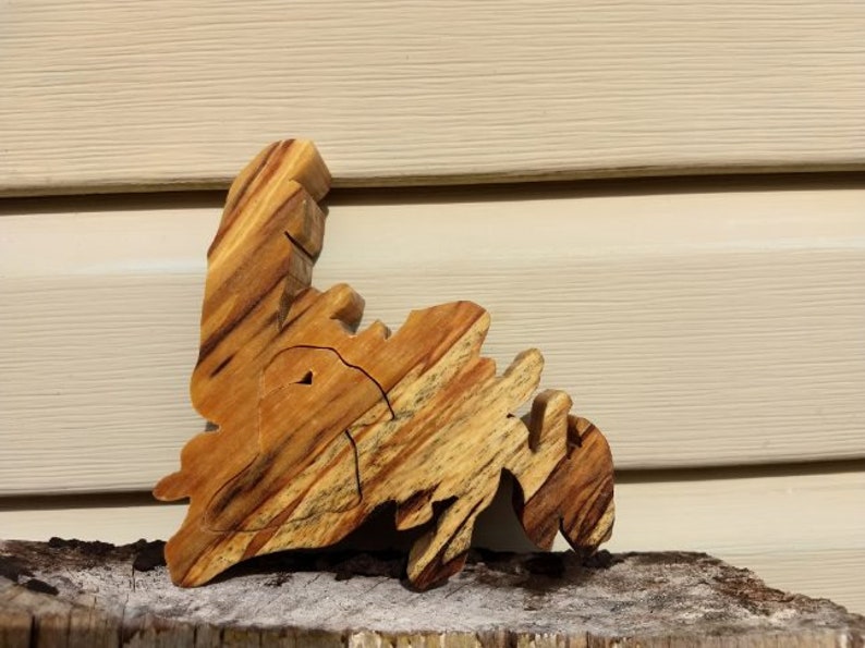Bird Live Edge Design by John Live Edge Puffin Newfoundland Puffin Puzzle Handmade Decor Gift Idea Canadian decor