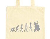 JUNIWORDS Pastel Jute Bag quot evolution cello quot -100 made in Germany