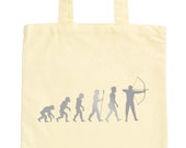 JUNIWORDS Pastel Jute Bag quot Evolution archery quot -100 made in Germany
