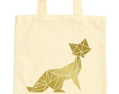 JUNIWORDS Pastel Jute Bag quot origami Fuchs quot -100 made in Germany