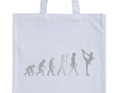 JUNIWORDS Pastel Jute Bag quot evolution figure skating quot -100 made in Germany