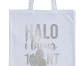 JUNIWORDS Pastel Jutebag quot HALO i bims 1 NT quot -100 Made in Germany