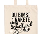 JUNIWORDS Pastel Jute Bag quot you BIMST 1 rocket Vong speed. quot -100 made in Germany