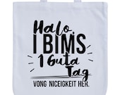 JUNIWORDS Pastel Jute Bag quot halo I pumice 1 Guta day Vong niceness. quot -100 made in Germany