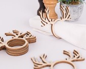 Small loud quot napkin ring-deer set of 6 quot wood-100 made in Germany