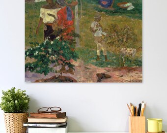 Poster Tropische Vegetation Küstenlandschaft auf Martinique Paul Gauguin