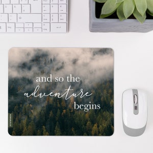 JUNIWORDS Mousepad "and so the adventure begins" - 100% Made in Germany