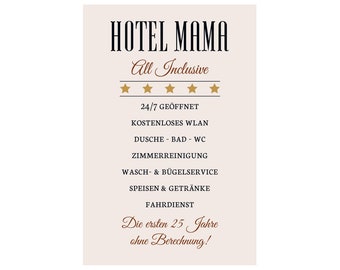 WANDKINGS Dekoschild "HOTEL MAMA All Inclusive" 100 % - Made in Germany
