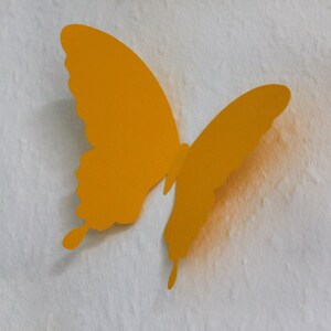 12x WANDKINGS 3D-Schmetterlinge in gelb 100 % Made in Germany Bild 3