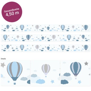 WANDKINGS Bordüre Heißluftballons-Blau 100 % Made in Germany Bild 3