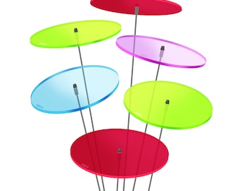 SUNPLAY sun catcher Ø 10 cm sets of discs in different colors - 100% Made in Germany