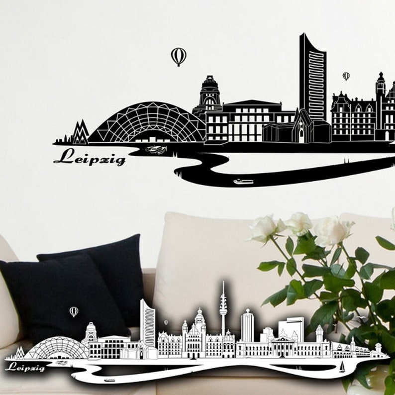 WANDKINGS Wandtattoo Skyline Leipzig 100 % Made in Germany Bild 1