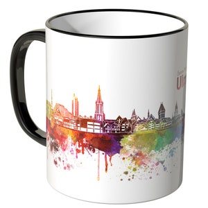 WANDKINGS Tasse Aquarell Skyline Ulm 100 % Made in Germany Bild 2