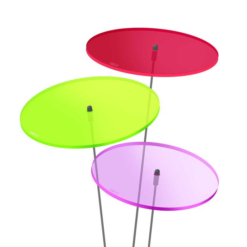 SUNPLAY sun catcher Ø 10 cm sets of discs in different colors 100% Made in Germany Scheiben im 3er Mix