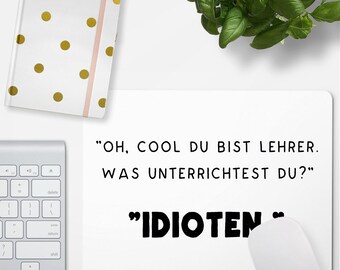 JUNIWORDS Mousepad "Ich bin eine Frau mit Klasse." Also Lehrerin?" - 100 % Made in Germany