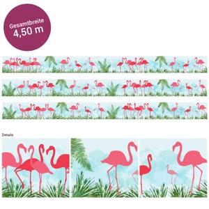 WANDKINGS rand Flamingo-Urban-Jungle 100% Made in Germany afbeelding 3