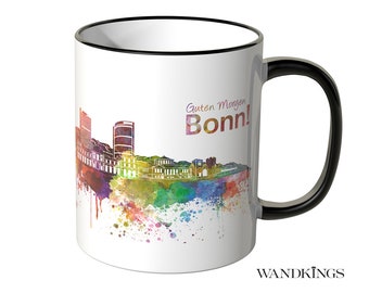 WANDKINGS mok "Aquarell Skyline Bonn" - 100% Made in Germany