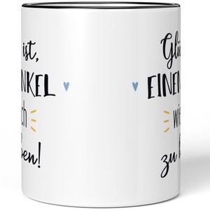 JUNIWORDS Mug Fortunato ad avere uno zio come te 100% Made in Germany immagine 3