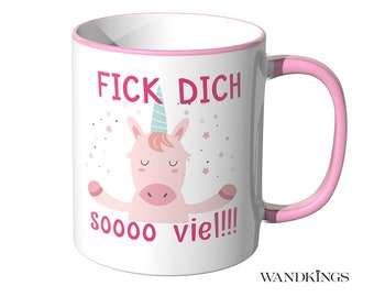 WANDKINGS Tasse "F*ck Dich soooo viel!!!" - 100 % Made in Germany