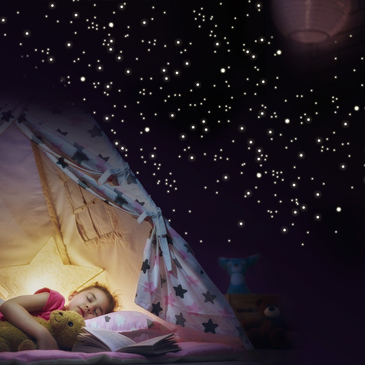 Estrellas fluorescentes para techo, puntos luminosos – 452 pegatinas  fluorescentes, pegatinas luminosas para techo para tu cielo estrellado