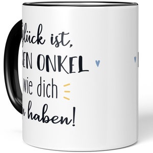 JUNIWORDS Mug Fortunato ad avere uno zio come te 100% Made in Germany immagine 2