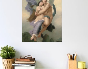 JUNIWORDS Künstler Poster "William Adolphe Bouguereau: Die Entführung der Psyche" - 100 % Made in Germany