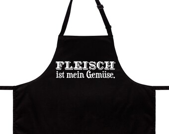 WANDKINGS Schürze "Fleisch ist mein Gemüse." - 100% Made in Germany