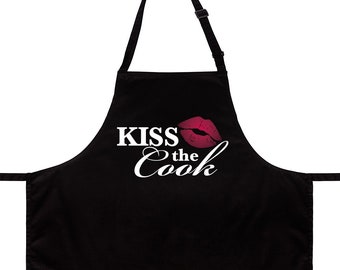 WANDKINGS Schürze "Kiss the Cook" - 100% Made in Germany