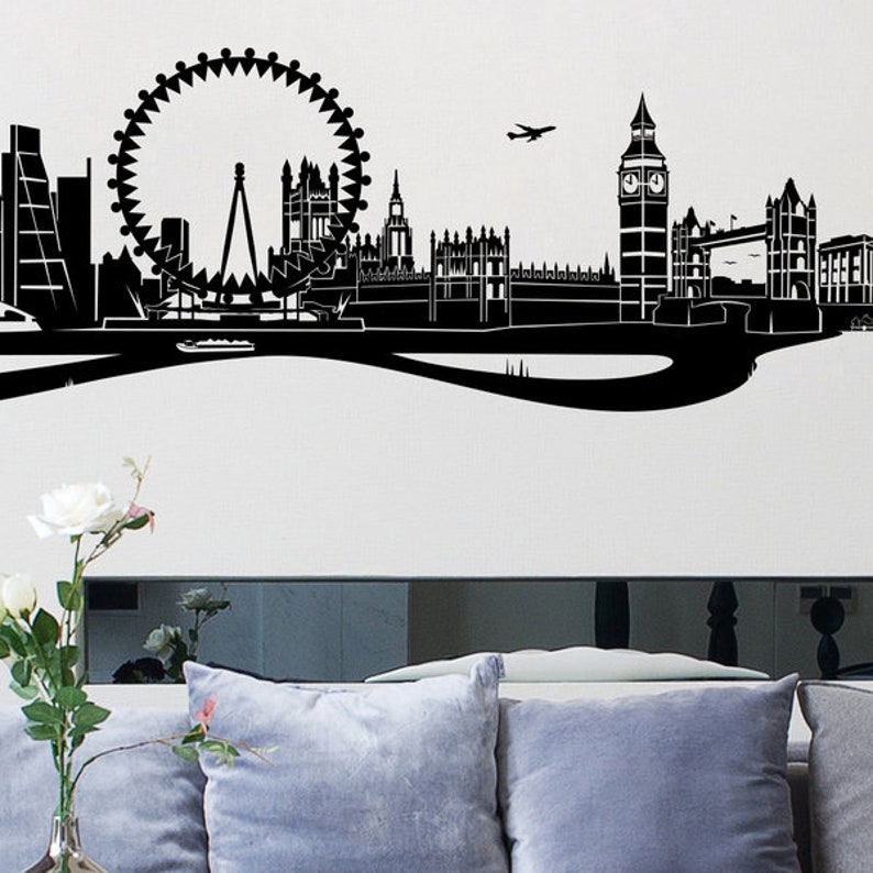 WANDKINGS Wall Decal Skyline London 100% Made in Germany image 2