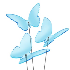 SUNPLAY sun catcher 3x 10 cm butterflies "Maddy" in blue - 100% Made in Germany