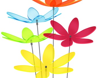 SUNPLAY attrape-soleil 5x 20 cm fleurs de lotus dans un mélange de couleurs - 100% Made in Germany