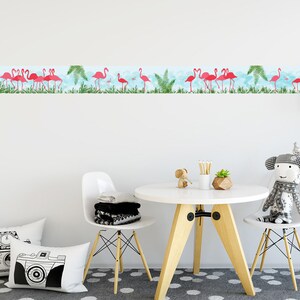 WANDKINGS rand Flamingo-Urban-Jungle 100% Made in Germany afbeelding 2