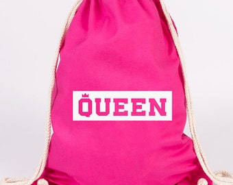 JUNIWORDS Turnbeutel Motiv "Queen" - 100 % Made in Germany