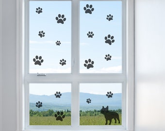 WANDKINGS "Fensteraufkleber Französische Bulldogge" A4 Set- 100 % Made in Germany