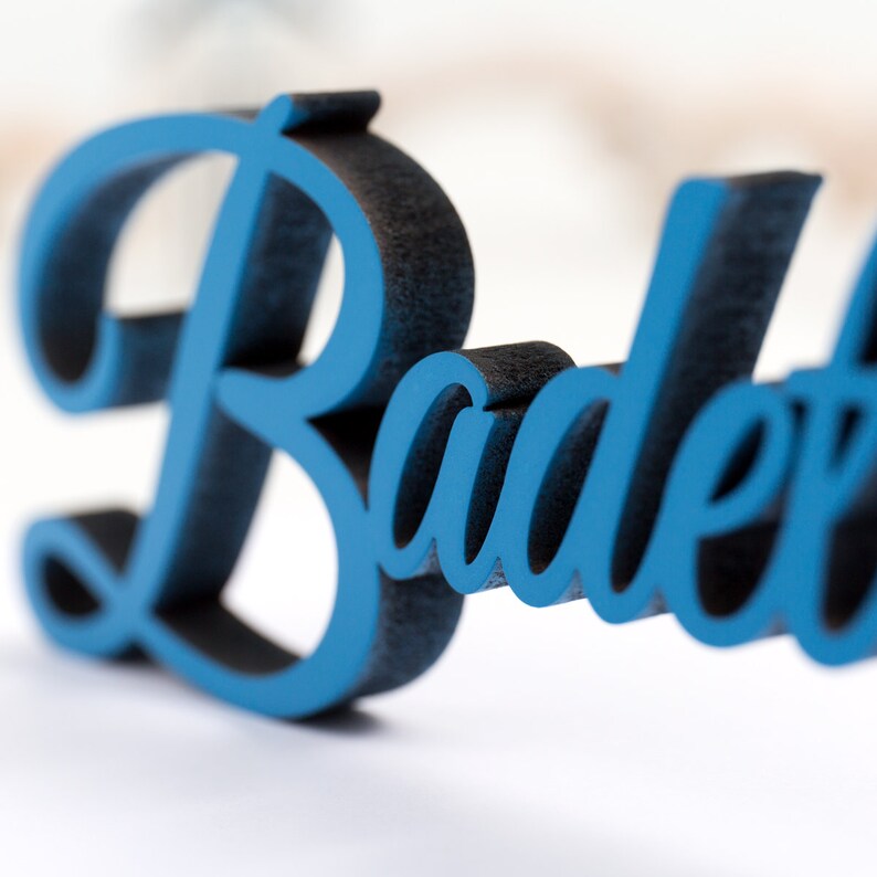 KLEINLAUT Holz-Schriftzug Badetag 3D-Schriftzug 100 % Made in Germany Bild 3