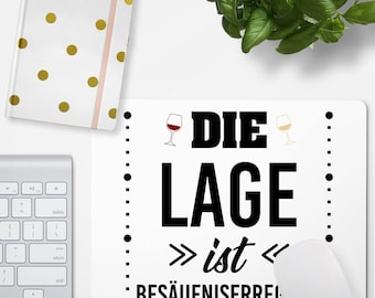 JUNIWORDS Mousepad "Die Lage ist besäufniserregend" - 100 % Made in Germany