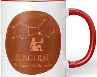 JUNIWORDS Tasse "Sternbild Sternzeichen Jungfrau" - 100 % Made in Germany