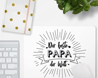 JUNIWORDS Mousepad "Der beste Papa der Welt" - 100 % Made in Germany