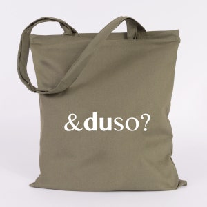 JUNIWORDS Jute Bag Motif "& you so?" - 100 % Made in Germany