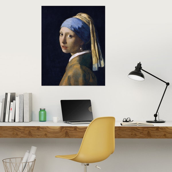 JUNIWORDS Künstler Poster "Jan Vermeer van Delft: Das Mädchen mit der Perlenohrgehänge" - 100 % Made in Germany