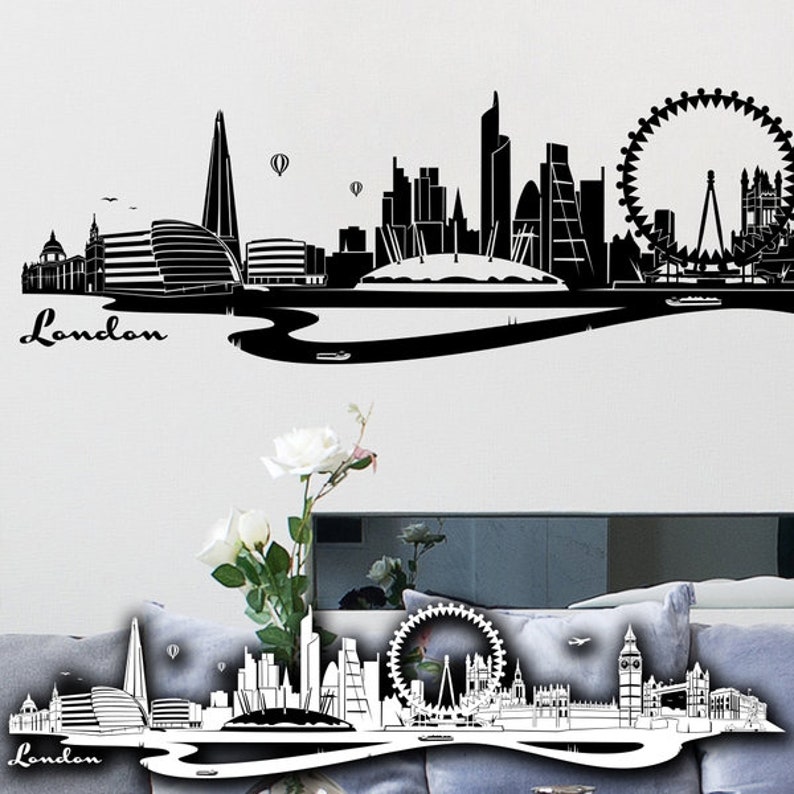 WANDKINGS Wall Decal Skyline London 100% Made in Germany image 1