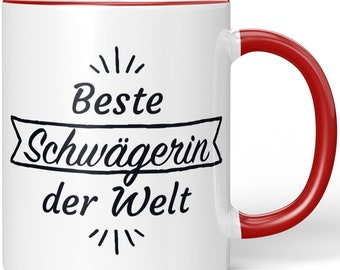 JUNIWORDS Tasse "Beste Schwägerin der Welt" - 100 % Made in Germany