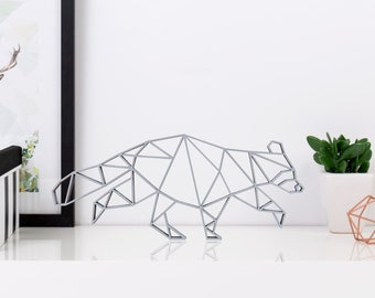 KLEINLAUT ORIGAMI 3D-Motiv "Waschbär" - 100 % Made in Germany