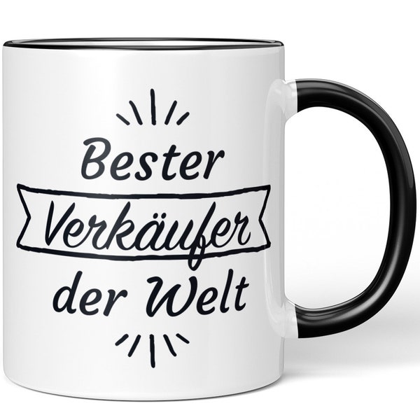 JUNIWORDS Tasse "Bester Verkäufer der Welt" - 100 % Made in Germany