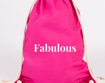 JUNIWORDS Turnbeutel Motiv "Fabulous" - 100 % Made in Germany